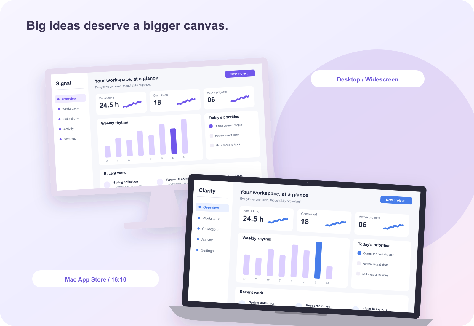 Great desktop apps deserve great screenshots. Original design illustration.