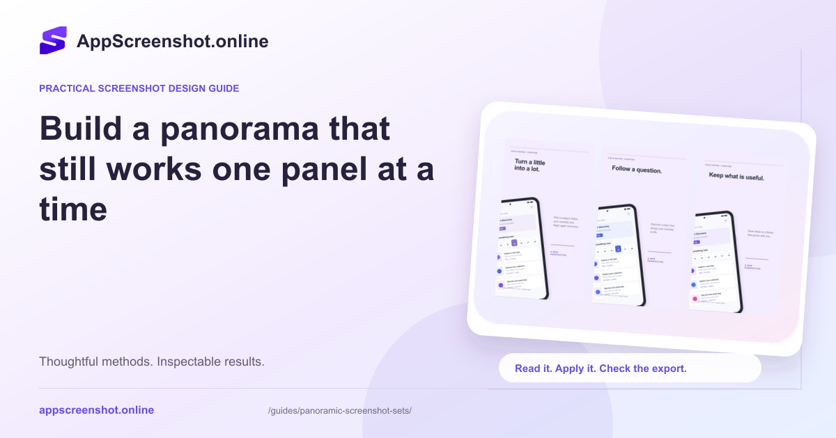 Original visual introduction to Build a panorama that still works one panel at a time