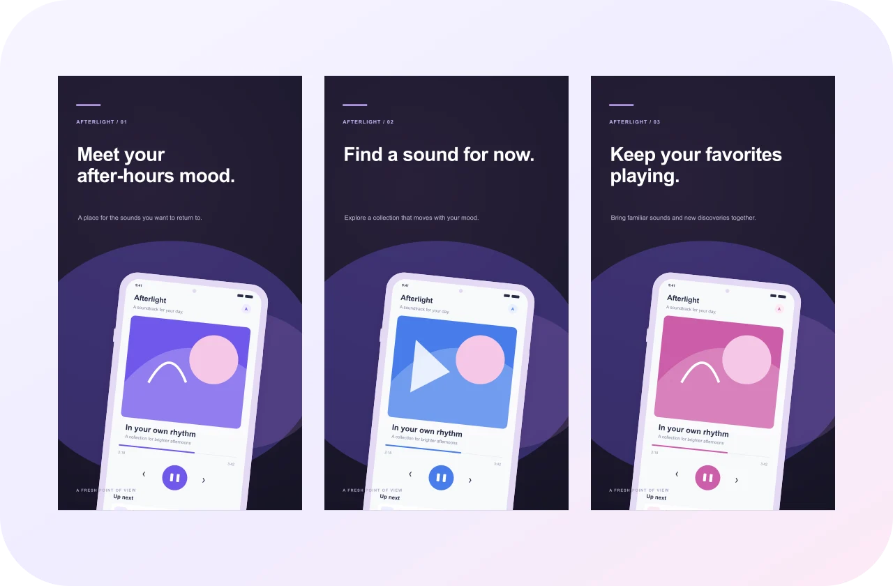 Afterlight Audio, original Neon Stage screenshot sequence