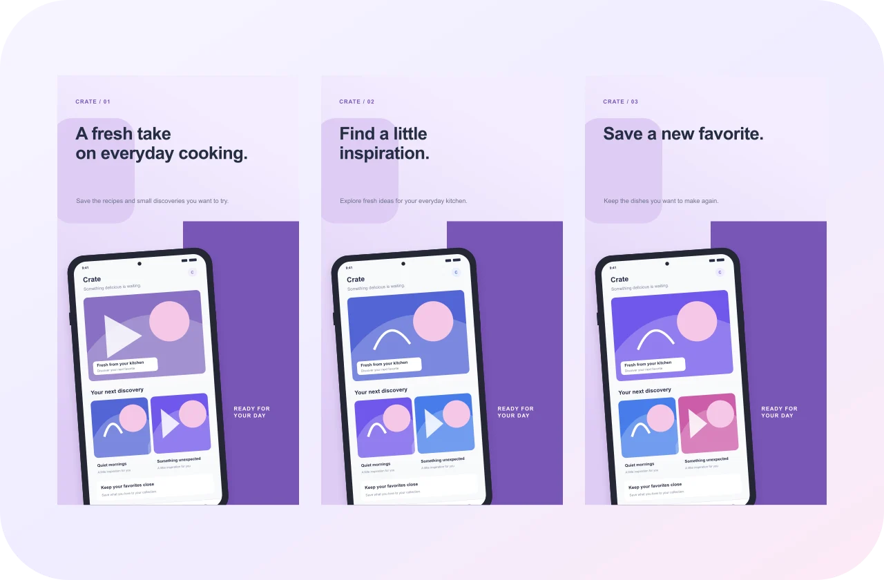 Crate Kitchen, original Split Story screenshot sequence