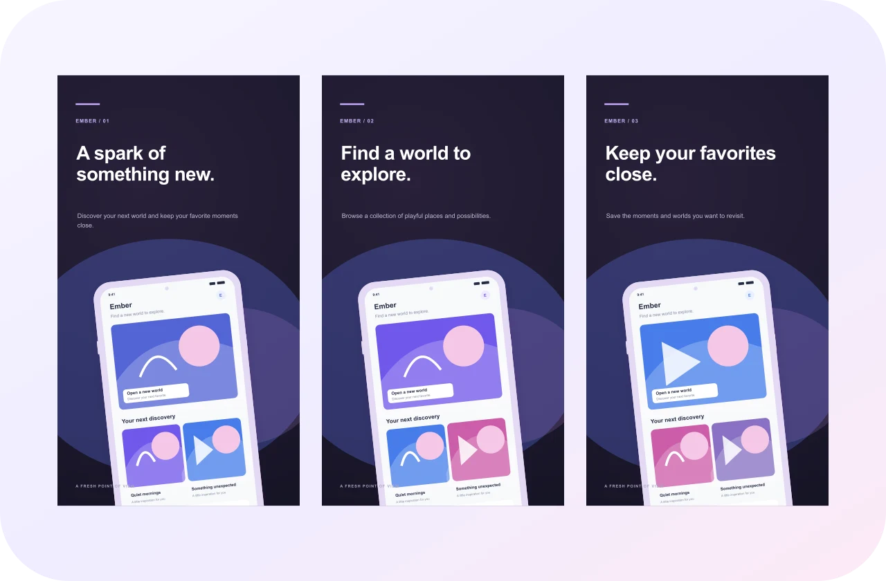Ember Play, original Neon Stage screenshot sequence