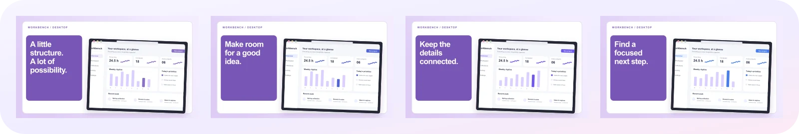 Workbench Studio original editable screenshot sequence